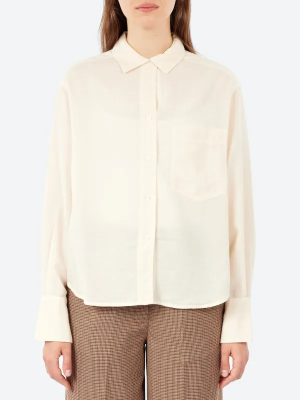 Cotton and Wool Micro-Weave Shirt made by Pomandère