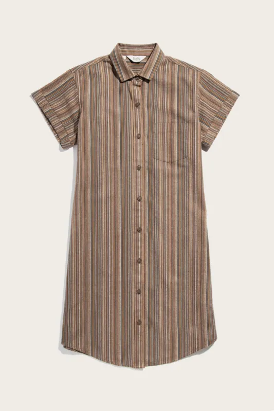 Loren Shirt Dress / Multistripe sold by Bridge & Burn