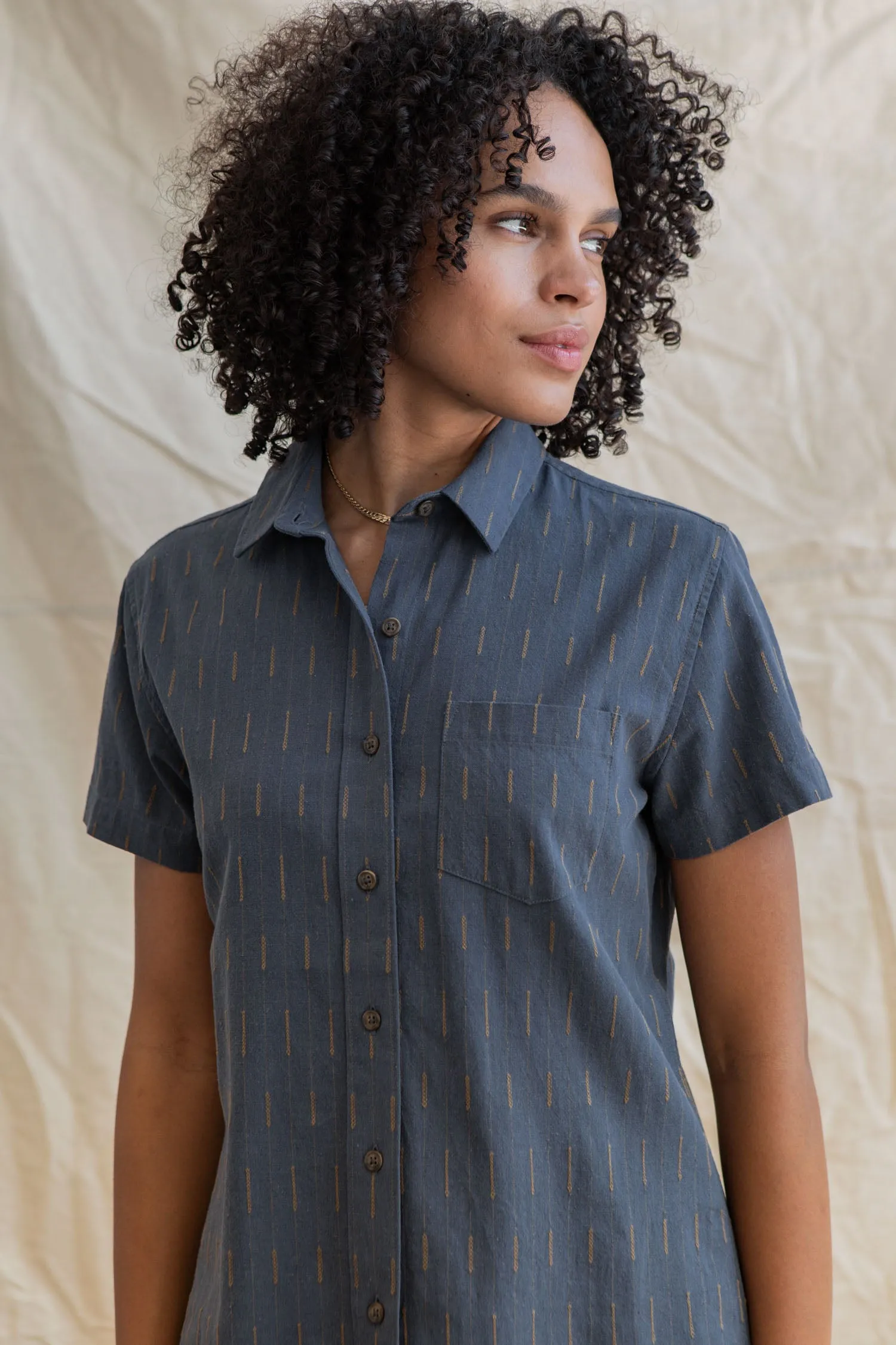 Lana Shirt / Slate Dobby Stripe sold by Bridge & Burn product image thumbnail 2