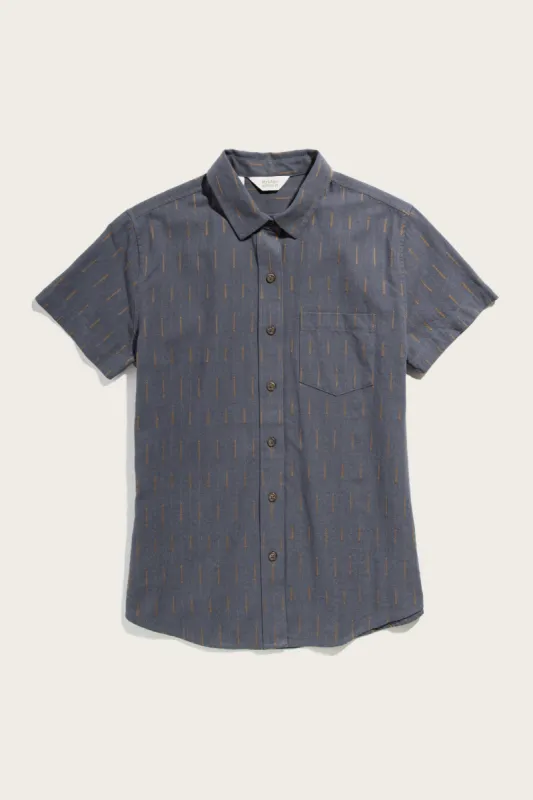 Lana Shirt / Slate Dobby Stripe sold by Bridge & Burn