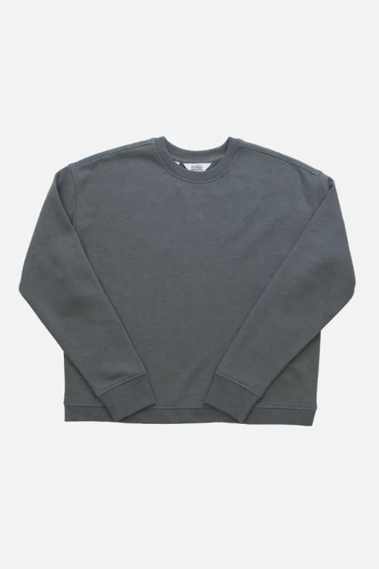 Hawthorne Boxy Crew Sweatshirt / Storm Blue sold by Bridge & Burn
