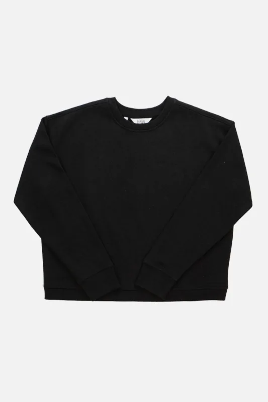 Hawthorne Boxy Crew Sweatshirt / Black sold by Bridge & Burn