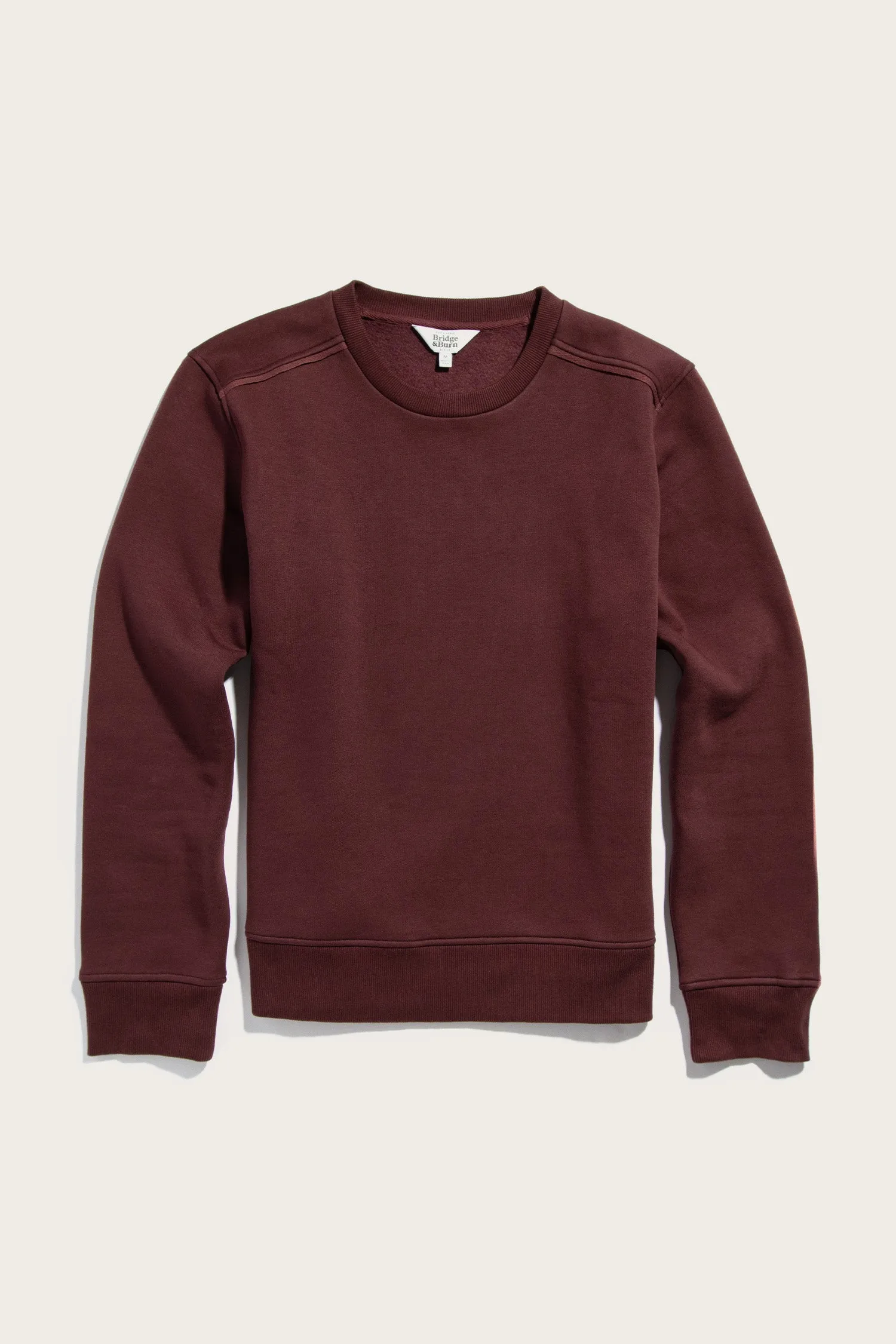 Bailey Crew Sweatshirt / Burgundy sold by Bridge & Burn
