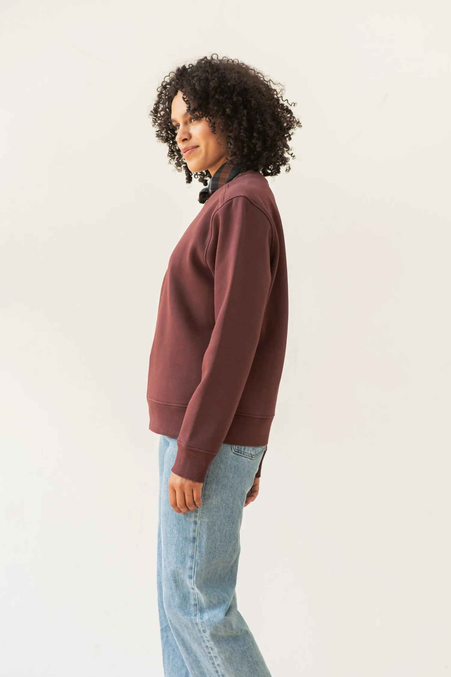 Bailey Crew Sweatshirt / Burgundy sold by Bridge & Burn product image thumbnail 4