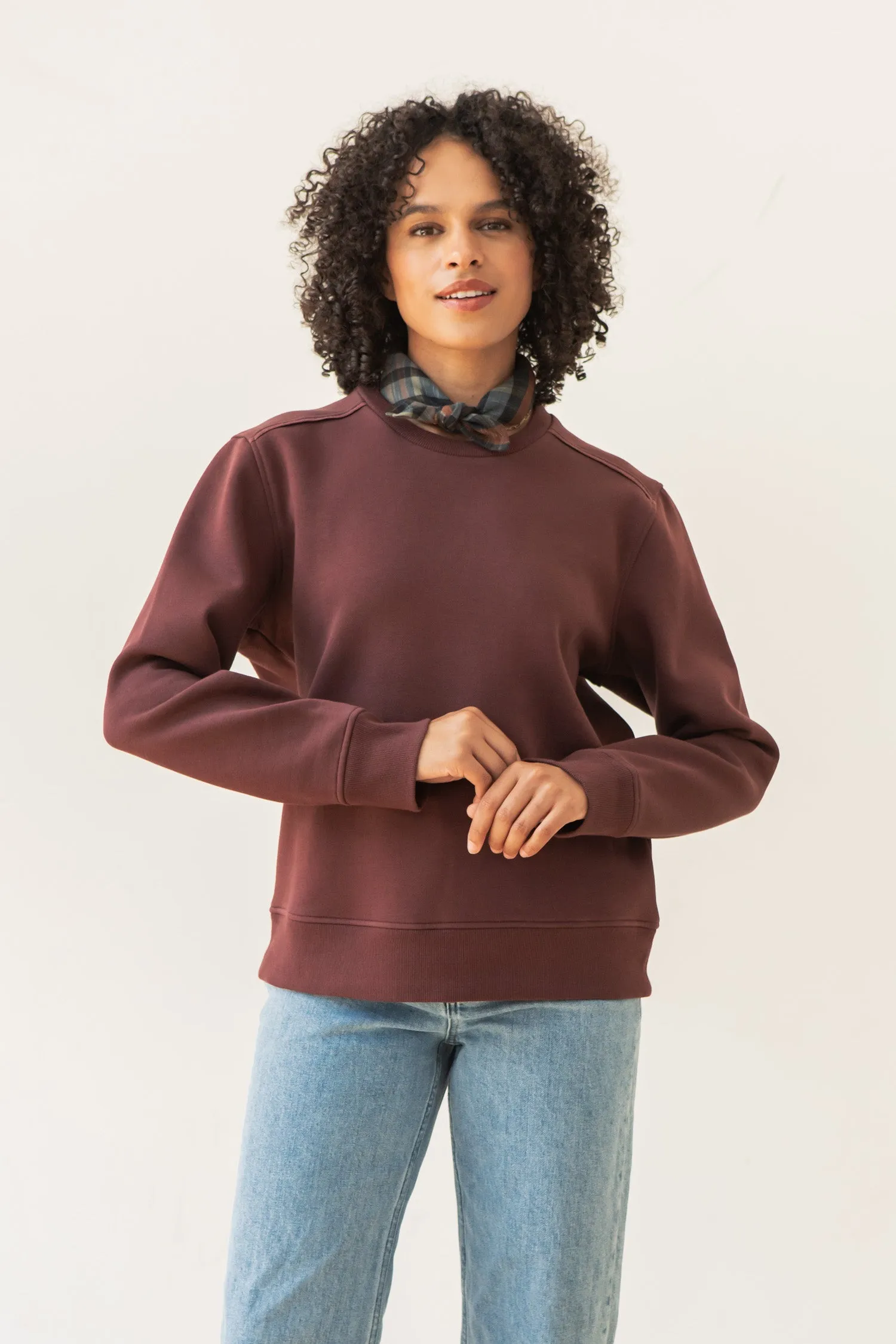 Bailey Crew Sweatshirt / Burgundy sold by Bridge & Burn product image thumbnail 2