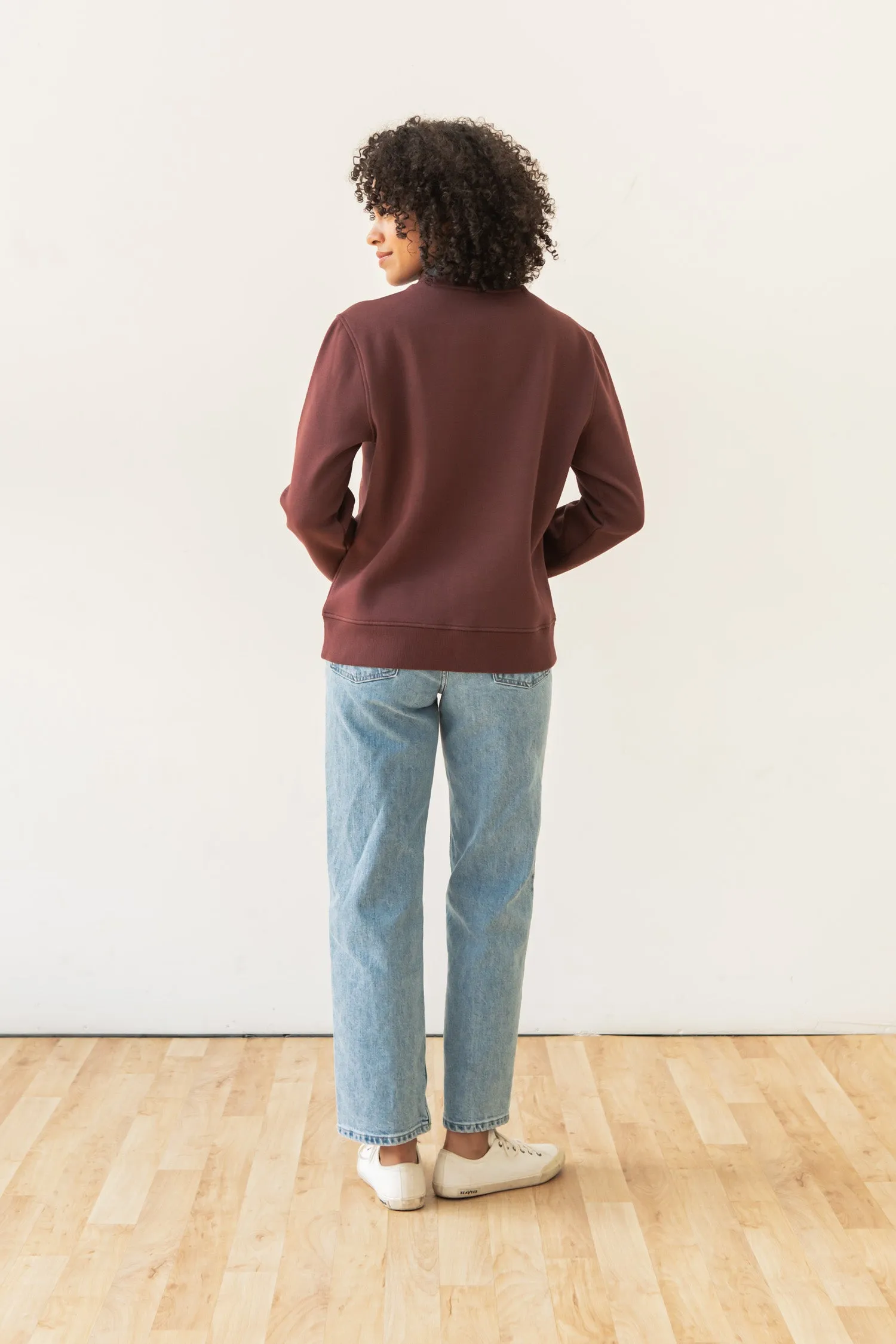 Bailey Crew Sweatshirt / Burgundy sold by Bridge & Burn product image thumbnail 5
