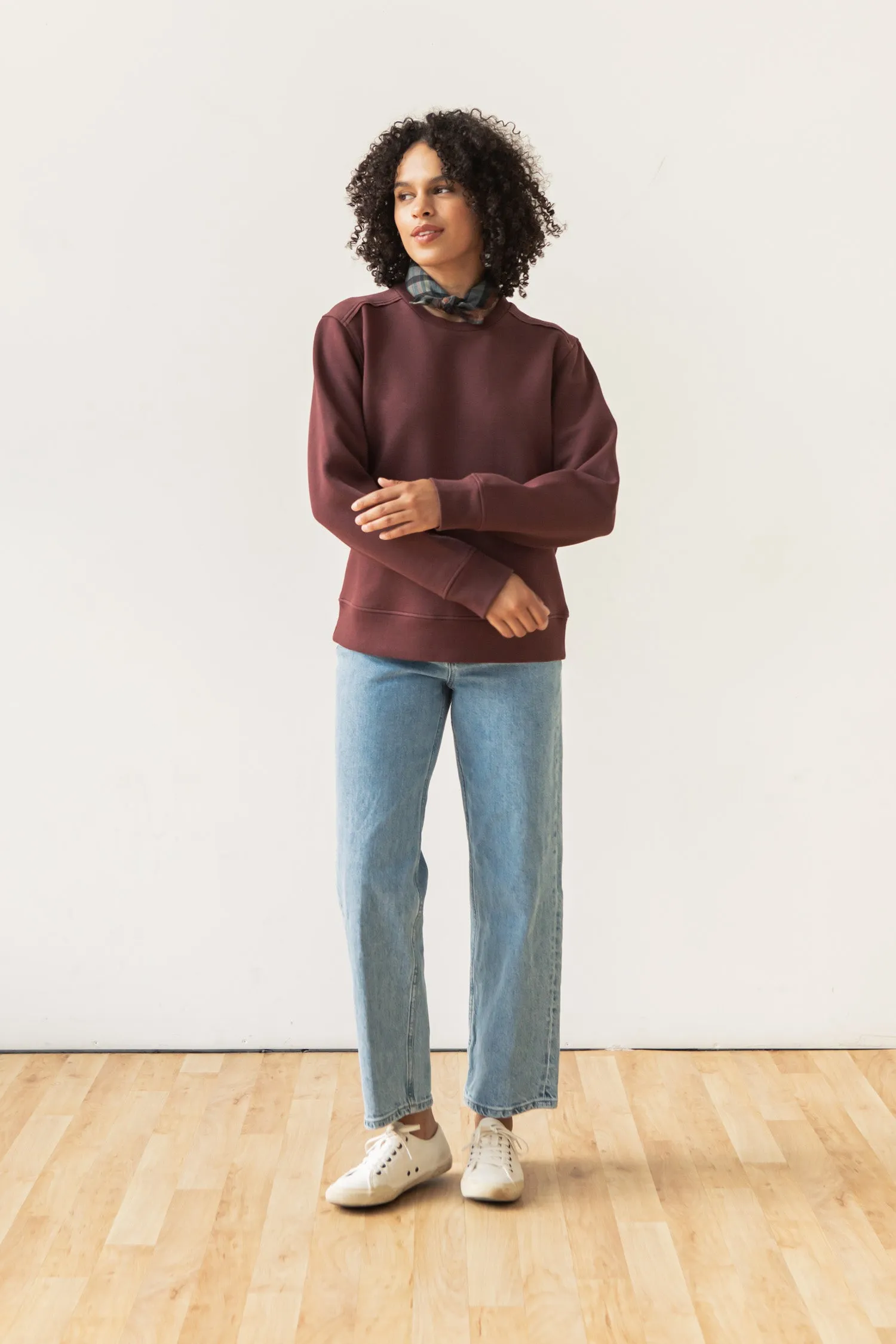 Bailey Crew Sweatshirt / Burgundy sold by Bridge & Burn product image thumbnail 3