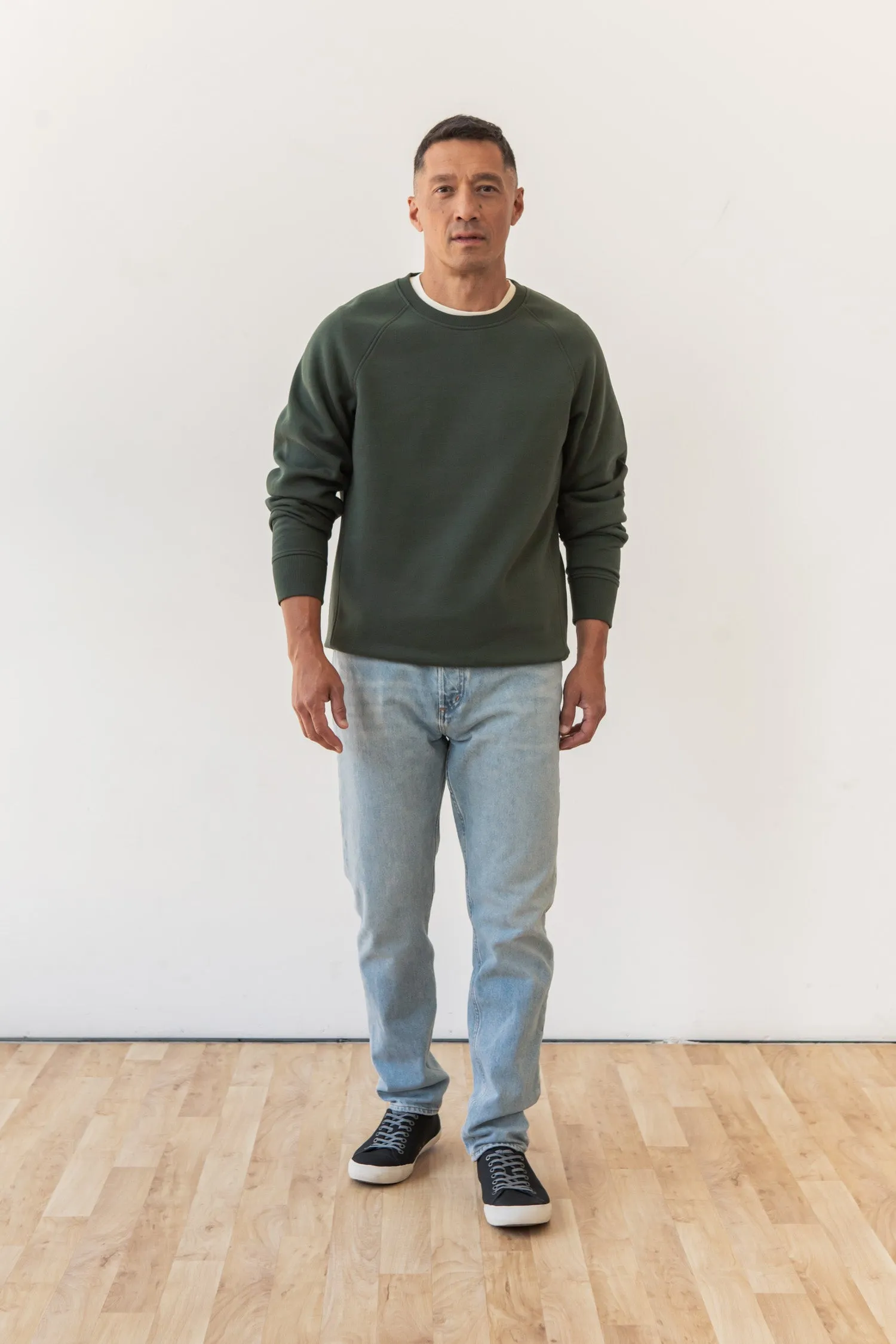 Lincoln Crew Sweatshirt / Forest Night sold by Bridge & Burn product image thumbnail 3