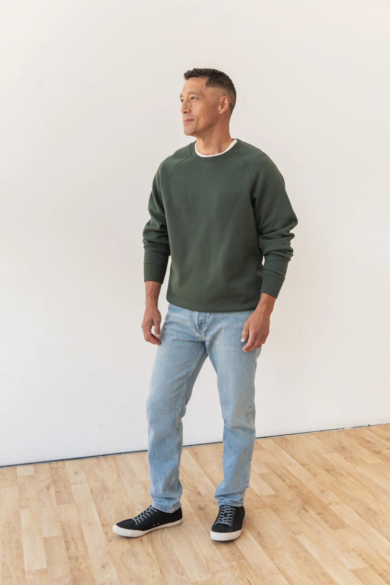 Lincoln Crew Sweatshirt / Forest Night sold by Bridge & Burn product image thumbnail 5