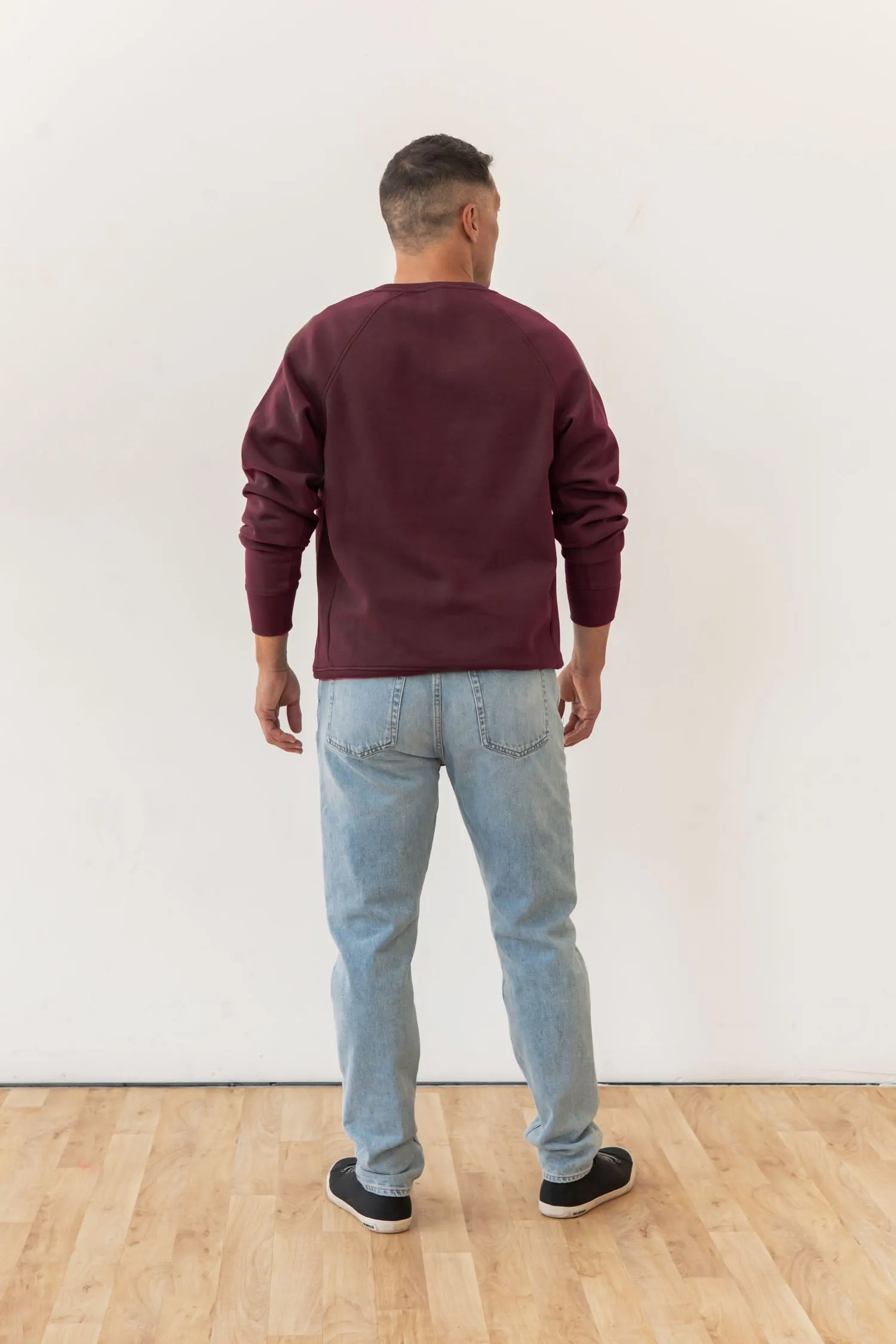 Lincoln Crew Sweatshirt / Burgundy sold by Bridge & Burn product image thumbnail 5