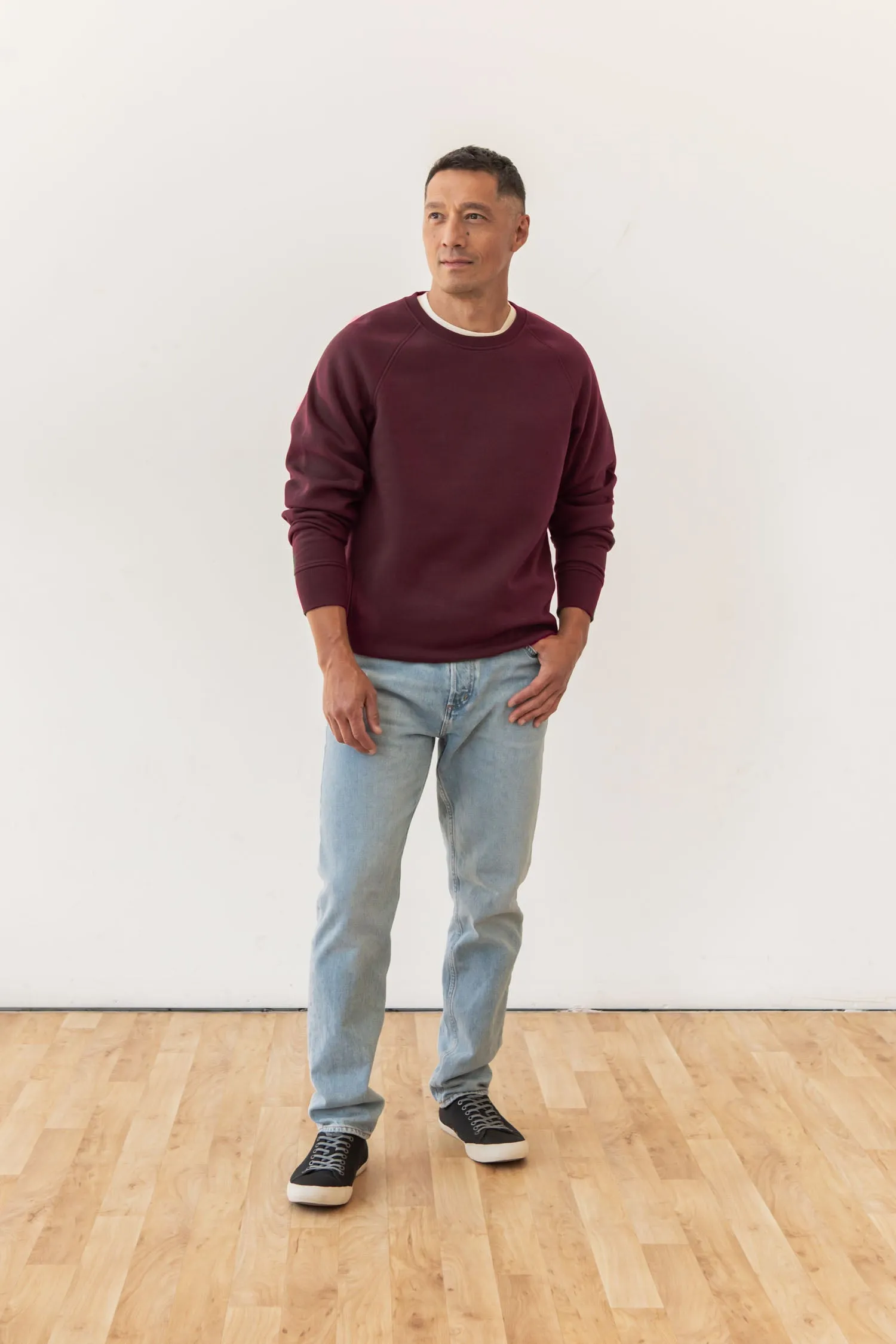 Lincoln Crew Sweatshirt / Burgundy sold by Bridge & Burn product image thumbnail 3
