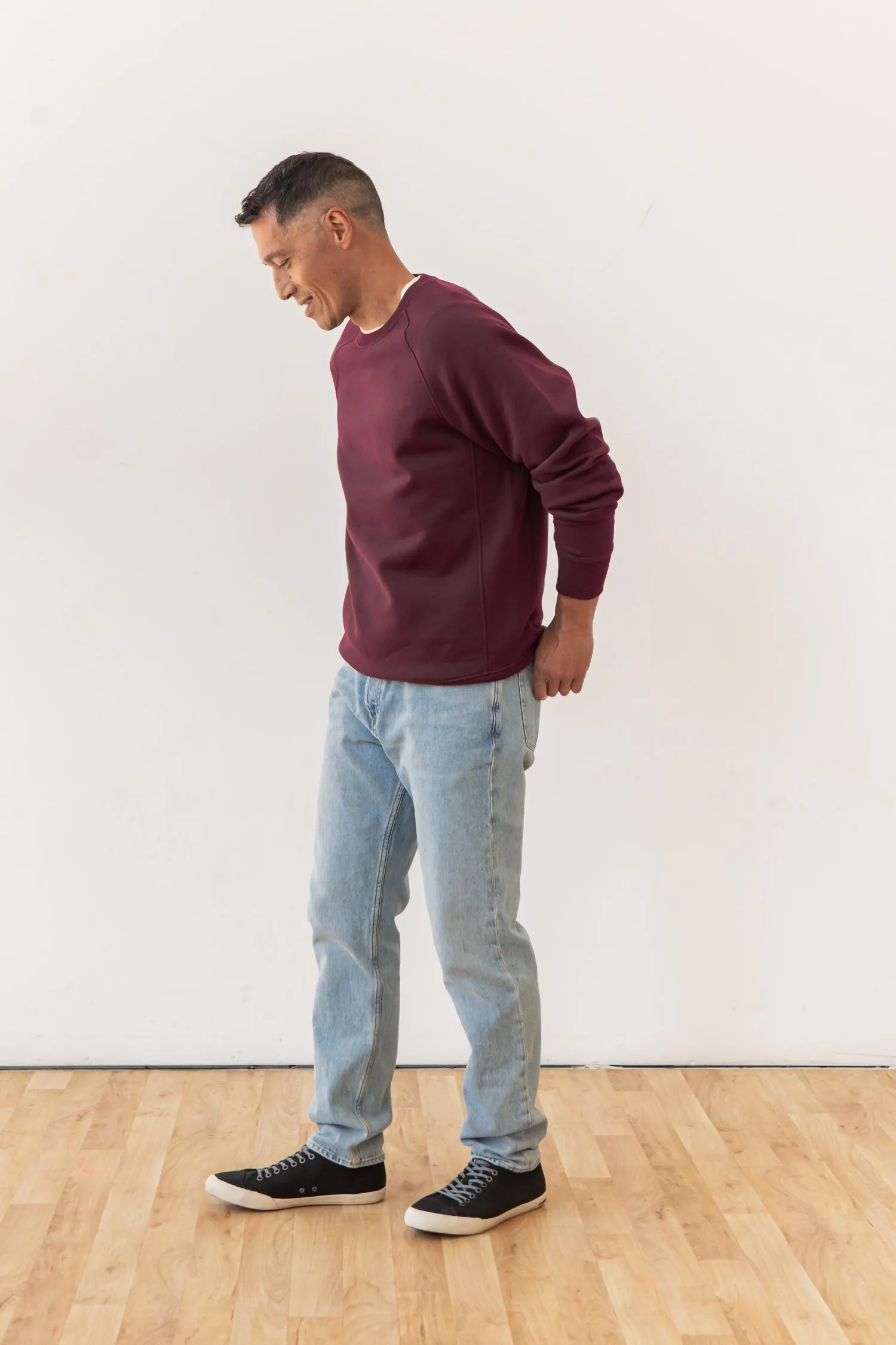 Lincoln Crew Sweatshirt / Burgundy sold by Bridge & Burn product image thumbnail 4