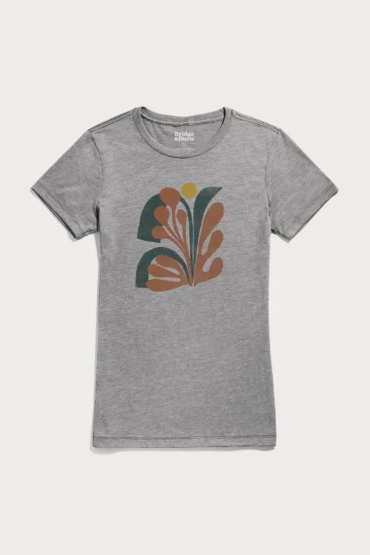 Women's Bloom Tee / Grey sold by Bridge & Burn