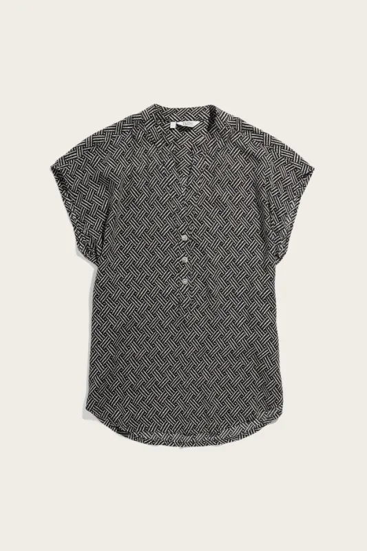 Ladd Shirt / Black Geo sold by Bridge & Burn