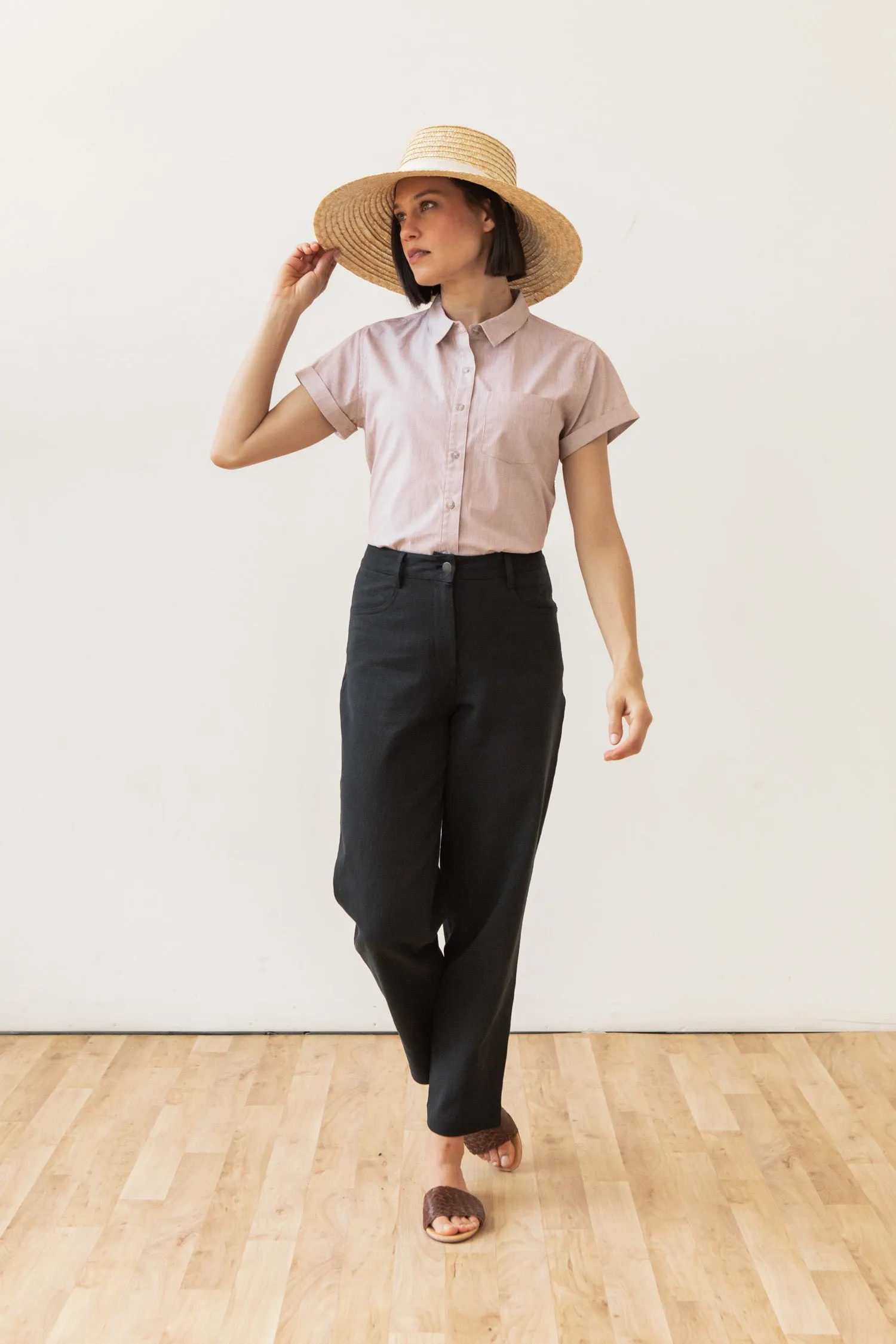 Bea Shirt / Tan Ministripe sold by Bridge & Burn product image thumbnail 4