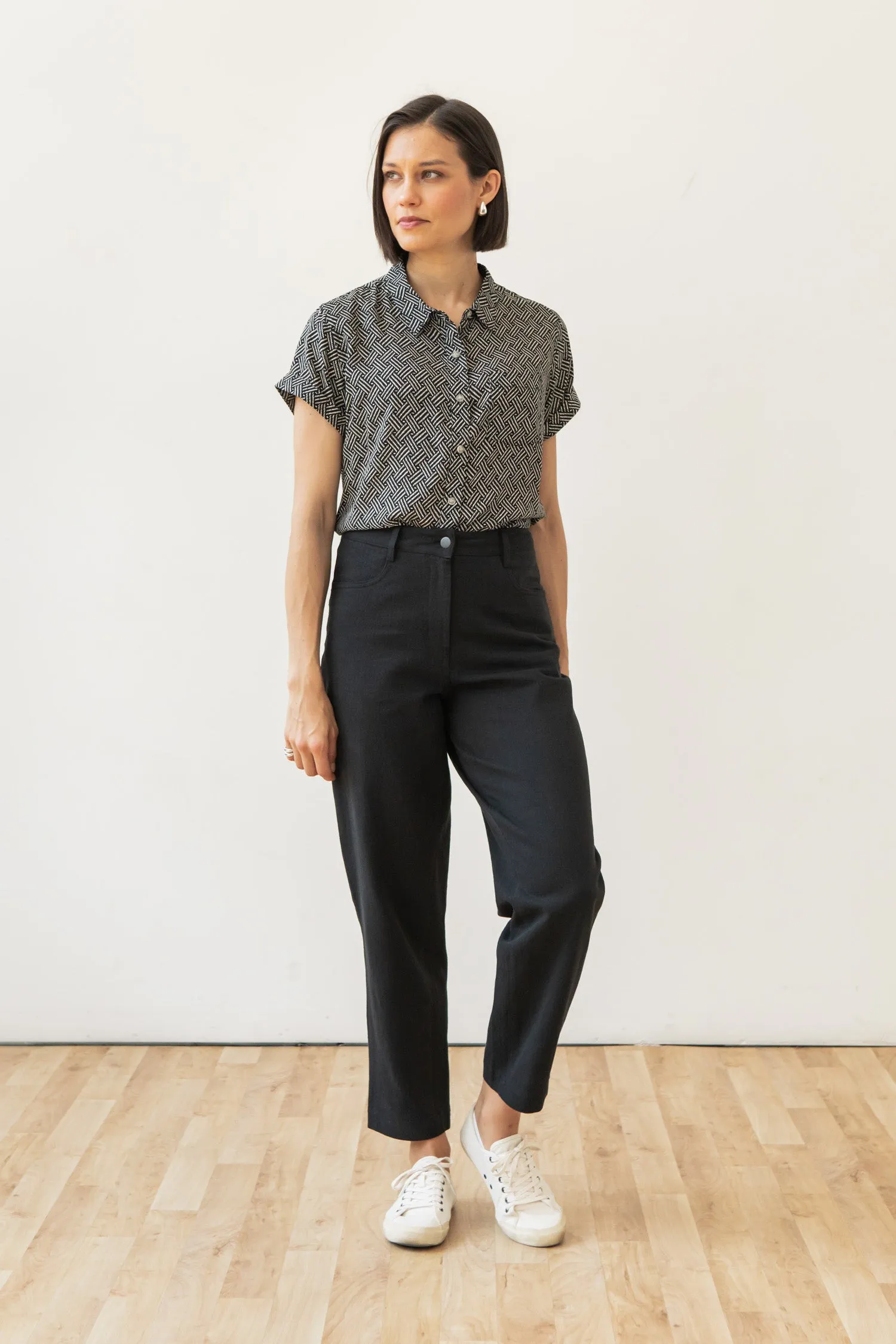 Bea Shirt / Black Geo sold by Bridge & Burn product image thumbnail 3