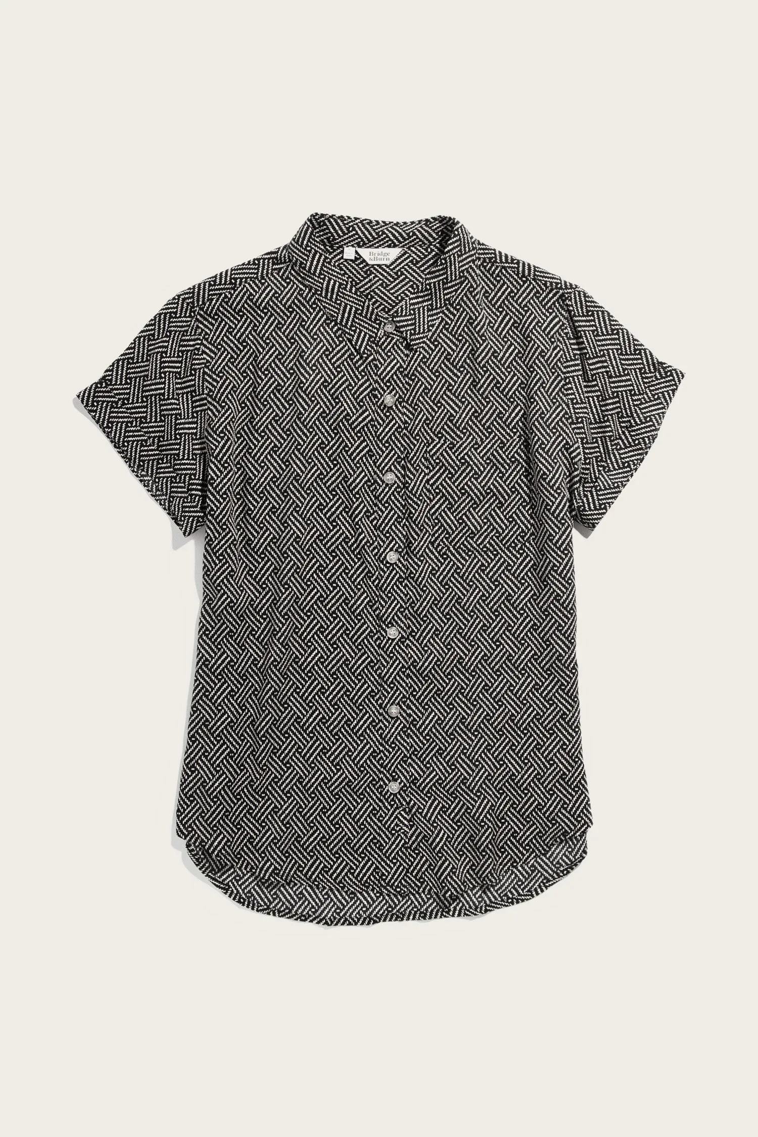 Bea Shirt / Black Geo sold by Bridge & Burn