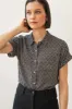 Bea Shirt / Black Geo sold by Bridge & Burn