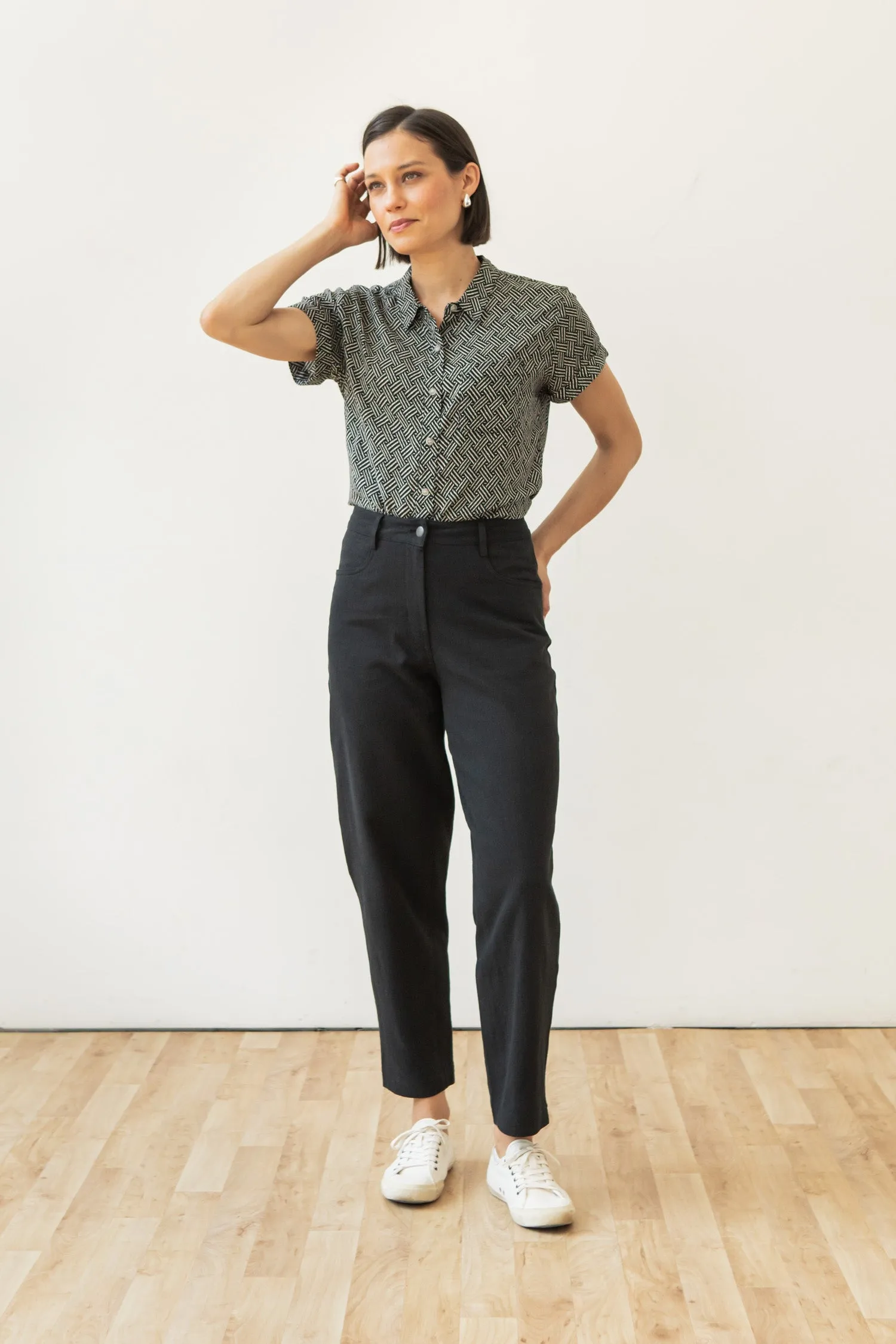 Bea Shirt / Black Geo sold by Bridge & Burn product image thumbnail 4