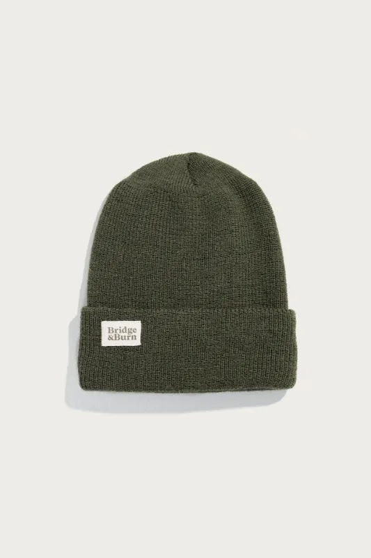 Wool Watch Cap / Olive Drab sold by Bridge & Burn
