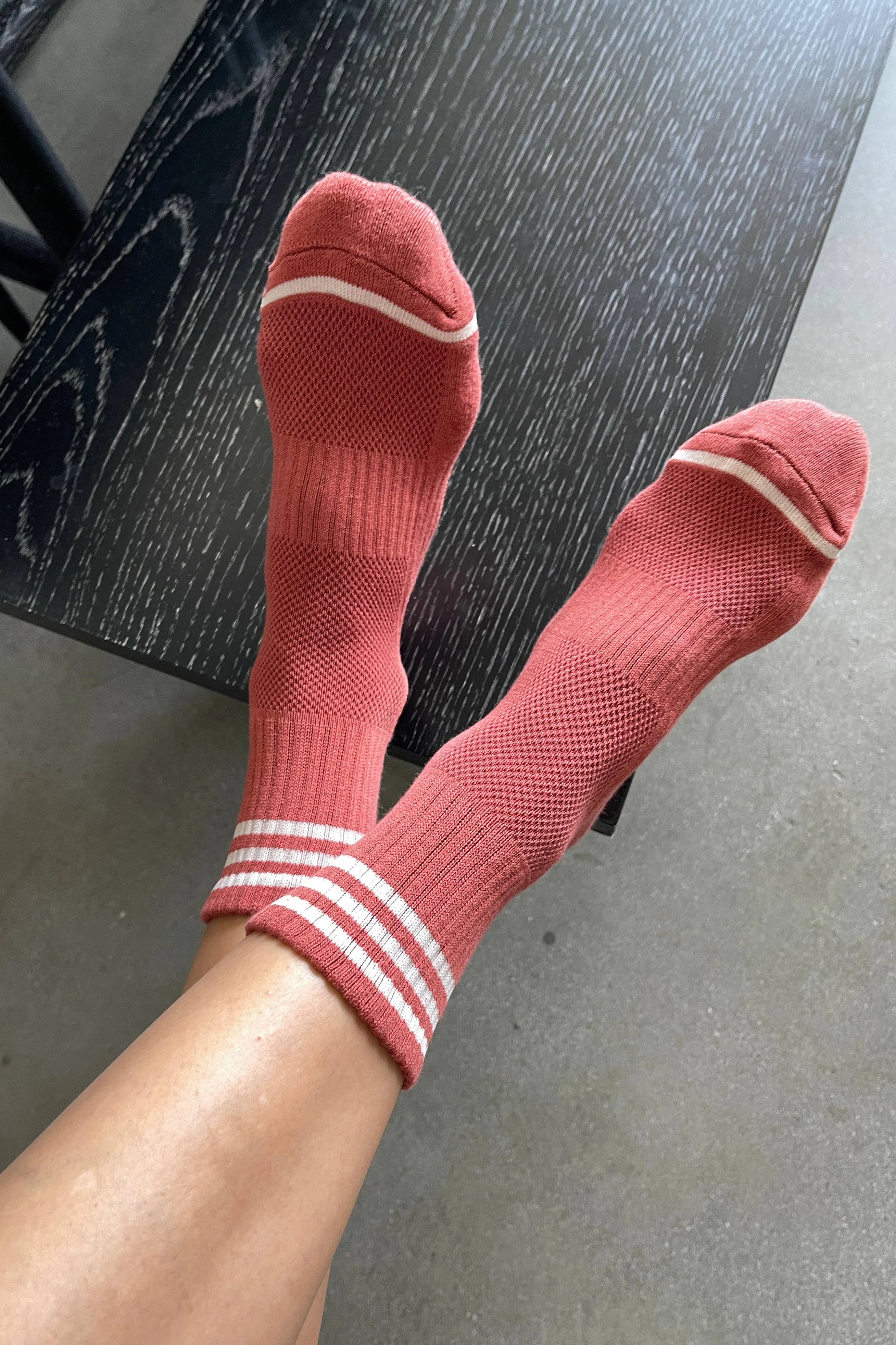 Le Bon Shoppe - Girlfriend Socks / Terracotta sold by Bridge & Burn product image thumbnail 3