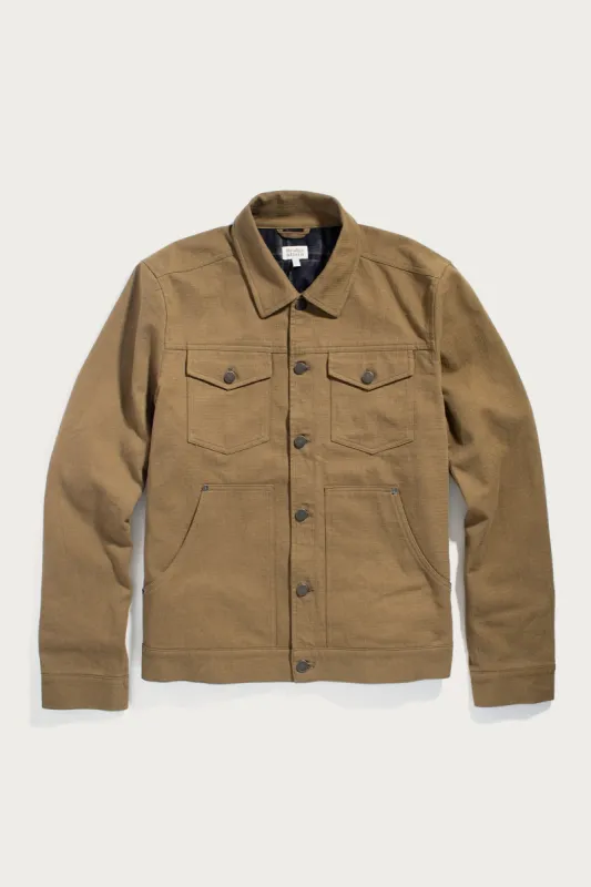Burl Trucker Jacket / Warm Olive sold by Bridge & Burn