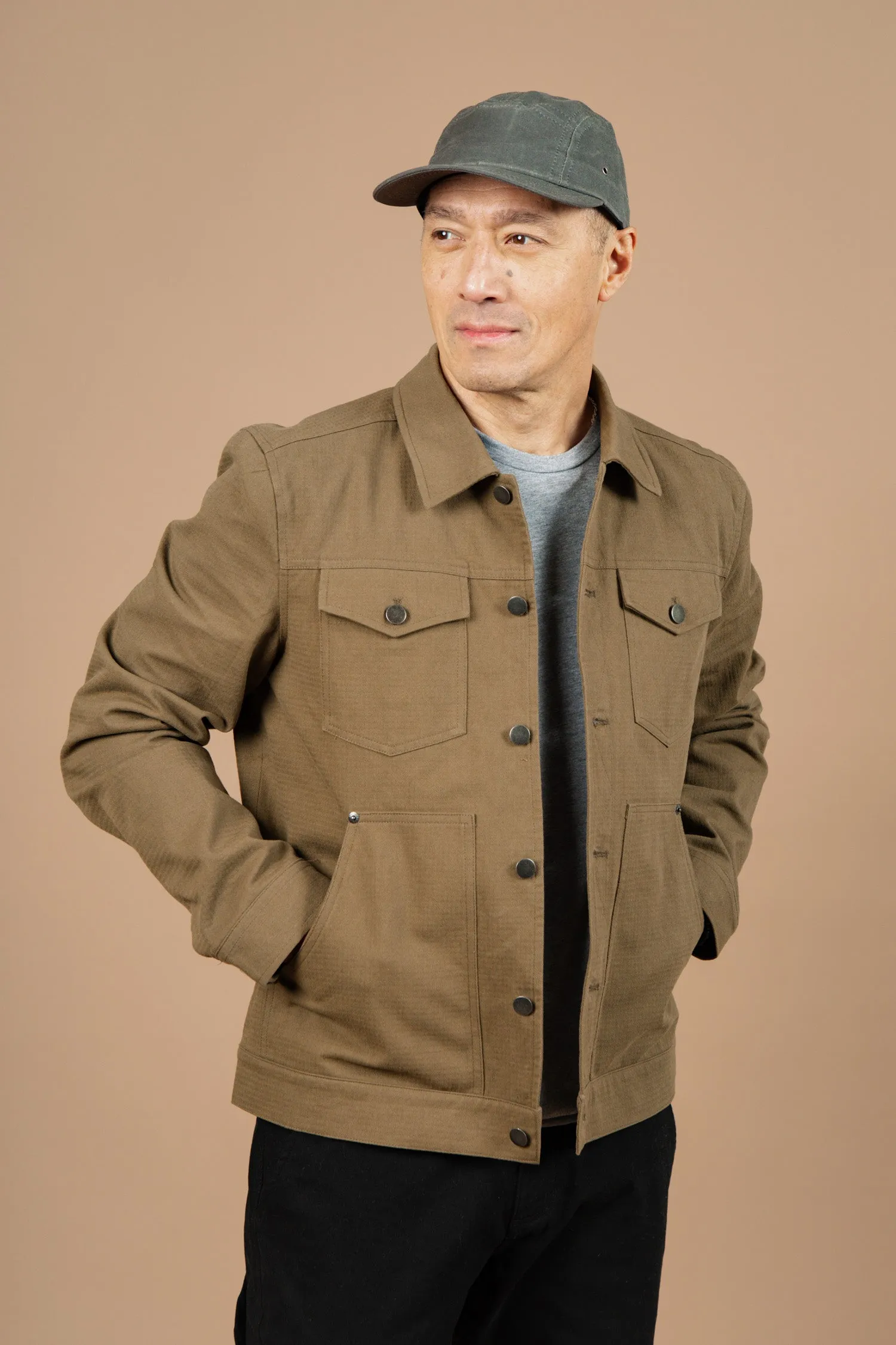Burl Trucker Jacket / Warm Olive sold by Bridge & Burn product image thumbnail 2