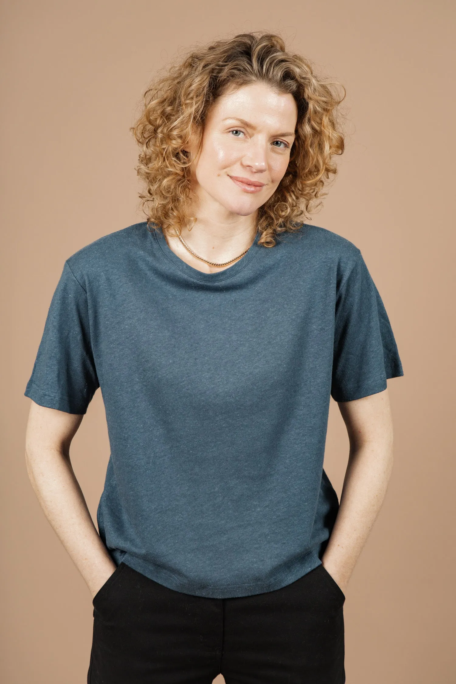 Organic Hemp Boxy Tee / Storm Blue sold by Bridge & Burn product image thumbnail 4