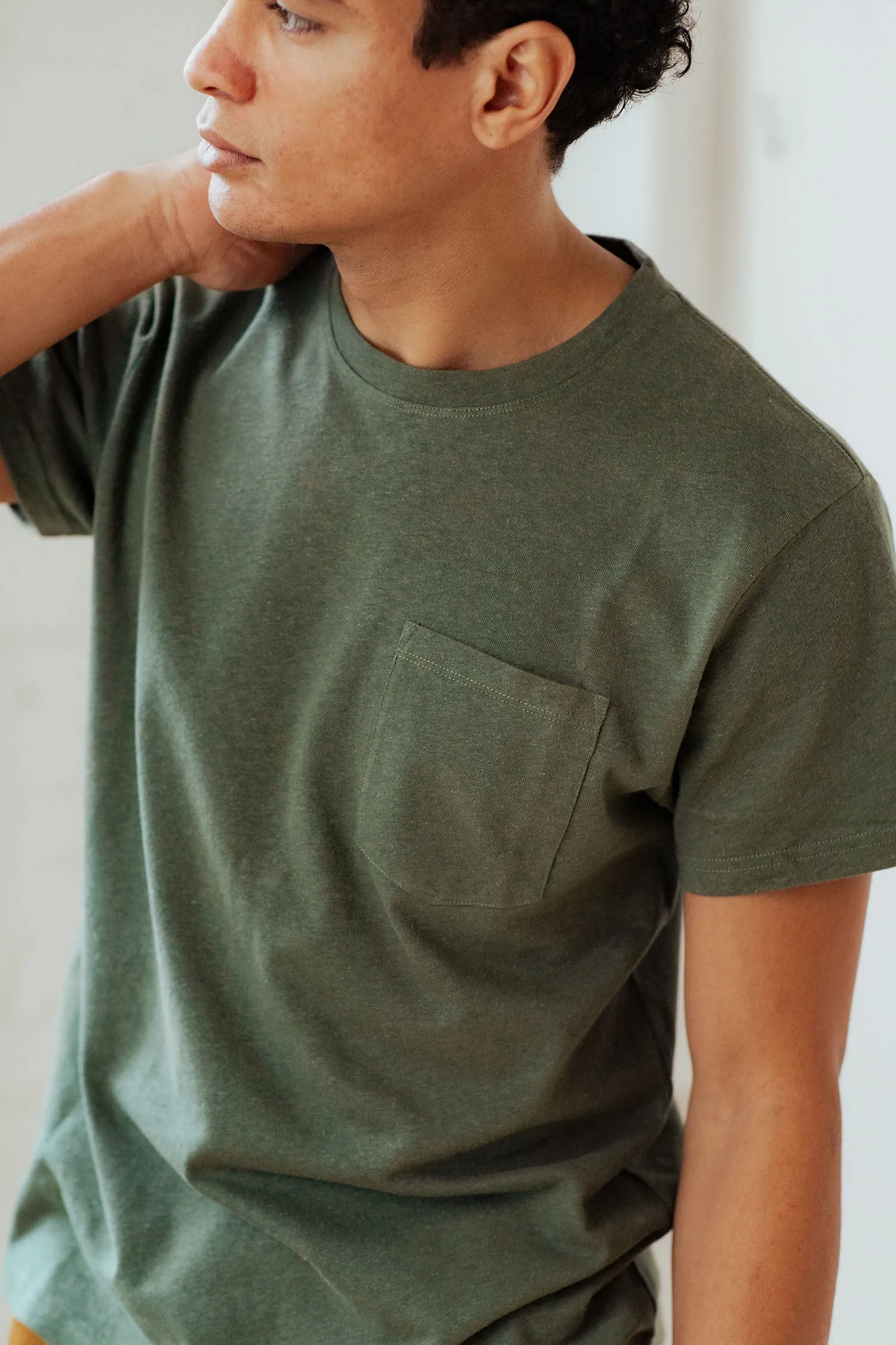 Organic Hemp Pocket Tee / Cypress sold by Bridge & Burn product image thumbnail 2