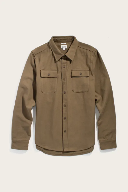 Bedford Shirt / Olive Twill sold by Bridge & Burn