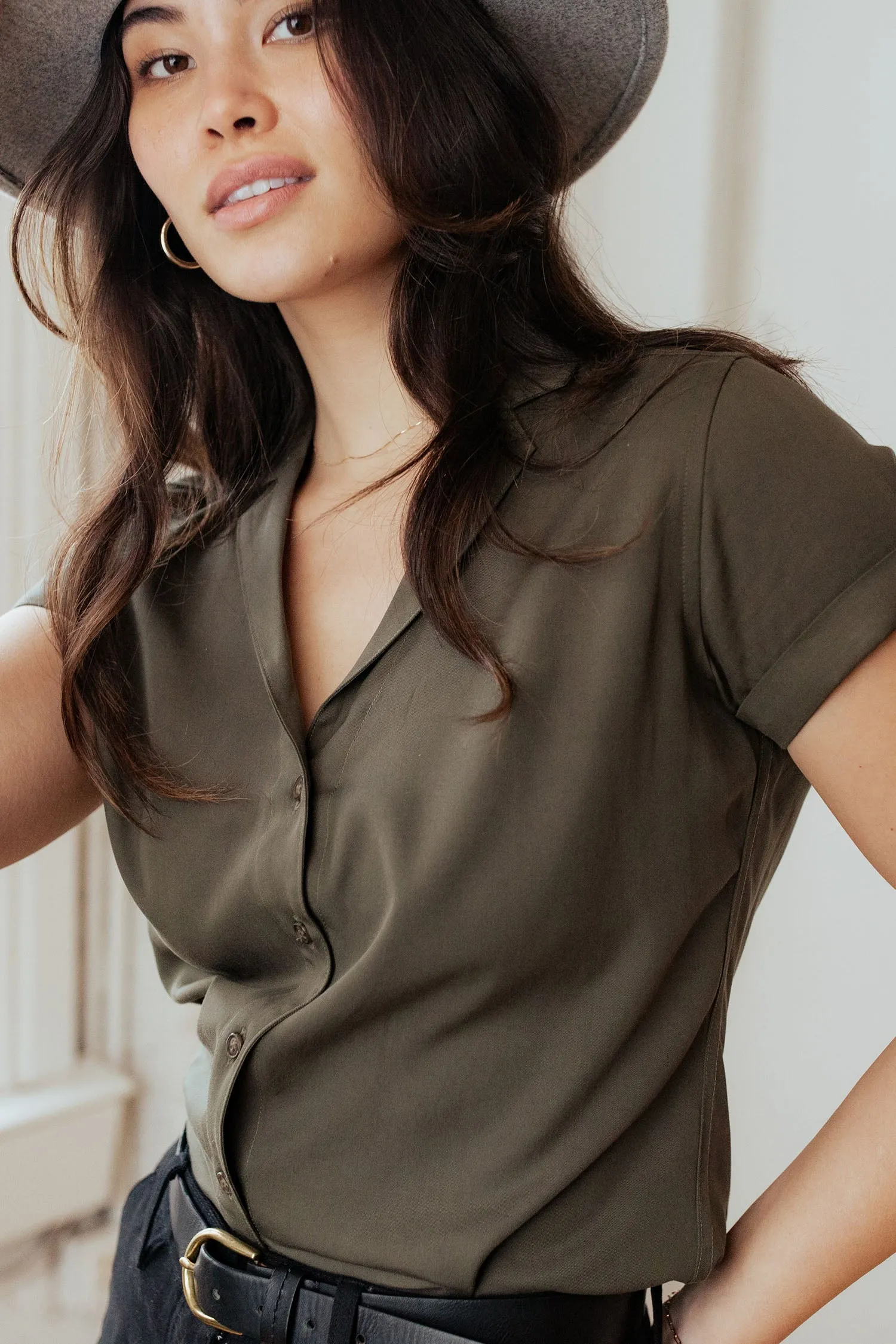 Innes Shirt / Dark Olive sold by Bridge & Burn product image thumbnail 2