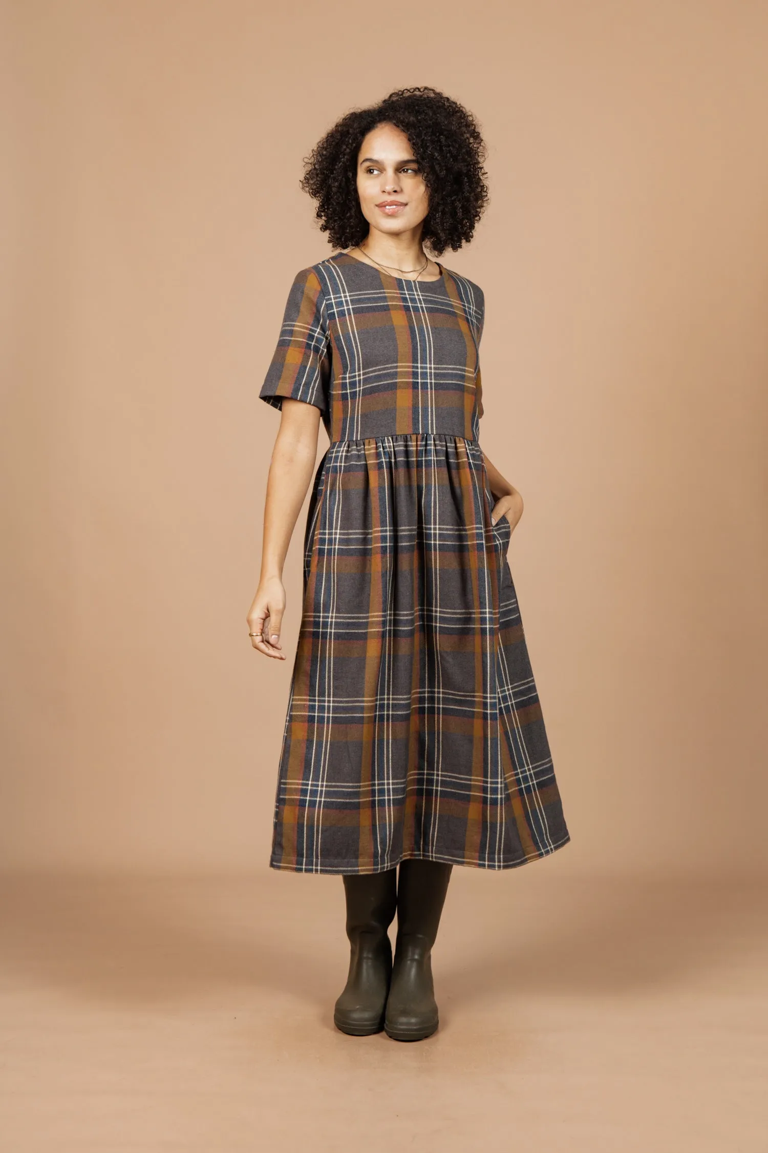 Perry Dress / Twilight Plaid sold by Bridge & Burn product image thumbnail 4