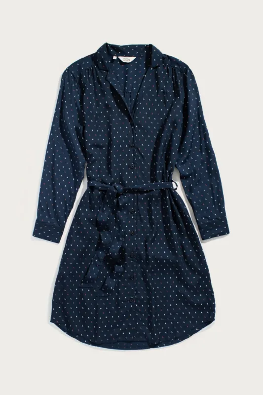 Emery Shirt Dress / Midnight Crescent sold by Bridge & Burn