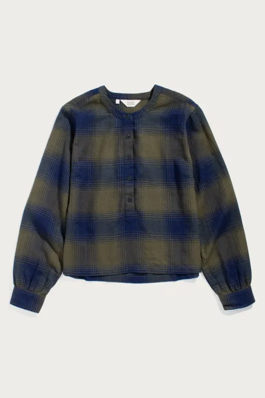 Yarra Pullover / Pacific Ombre Plaid sold by Bridge & Burn