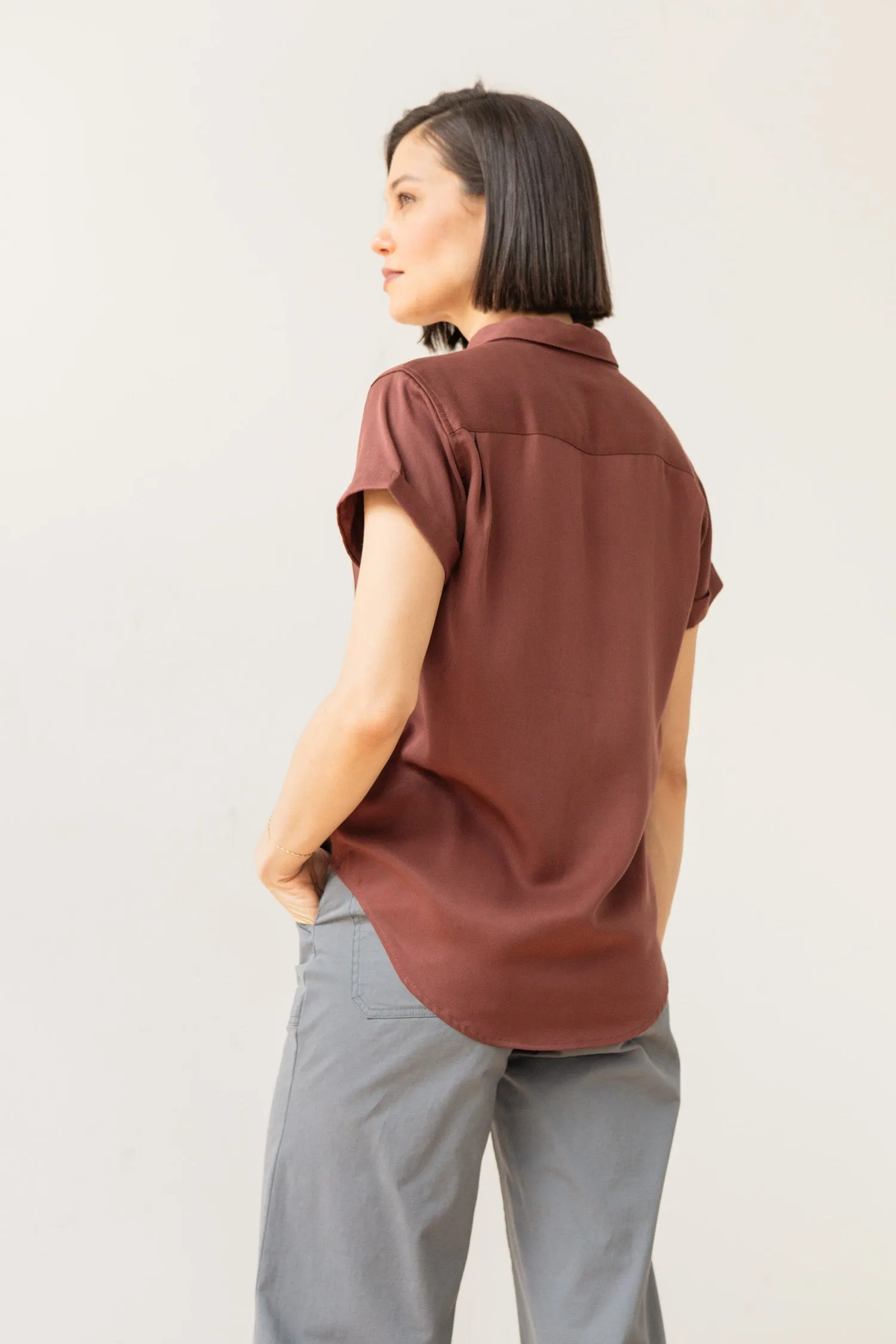 Bea Shirt / Burgundy sold by Bridge & Burn product image thumbnail 5