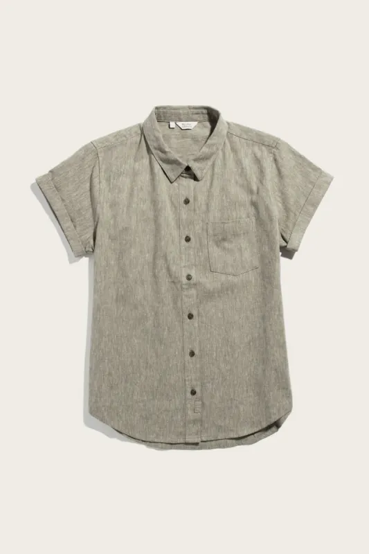 Bea Shirt / Moss sold by Bridge & Burn