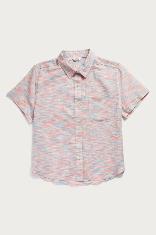 Greer Cropped Shirt / Candy Space Dye sold by Bridge & Burn