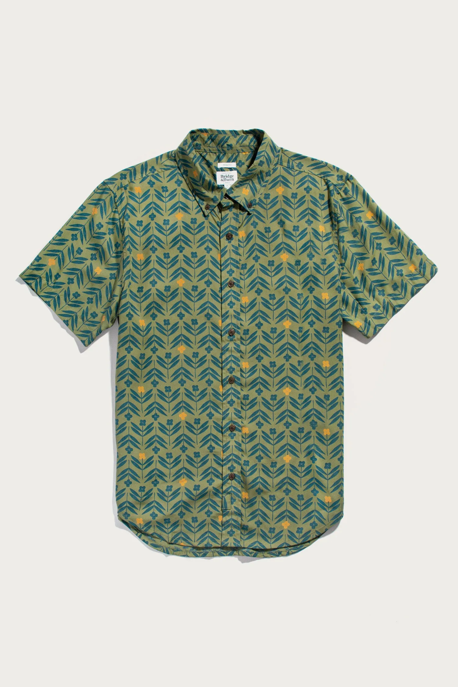 Grant Slim Shirt / Primrose sold by Bridge & Burn
