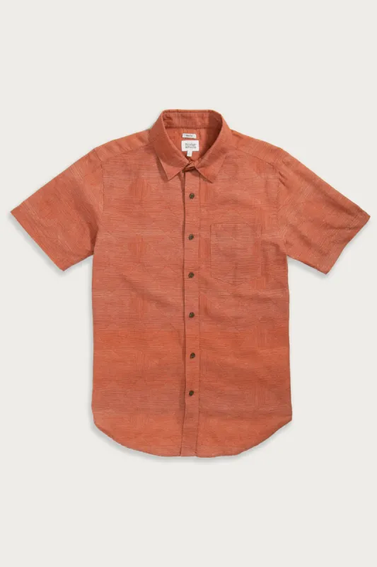 Harbor Slim Shirt / Rust Line sold by Bridge & Burn