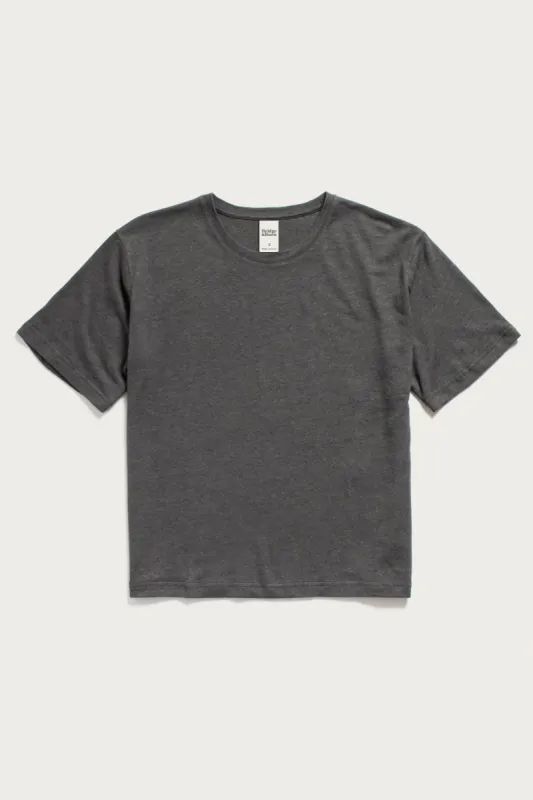 Organic Hemp Boxy Tee / Slate Grey sold by Bridge & Burn