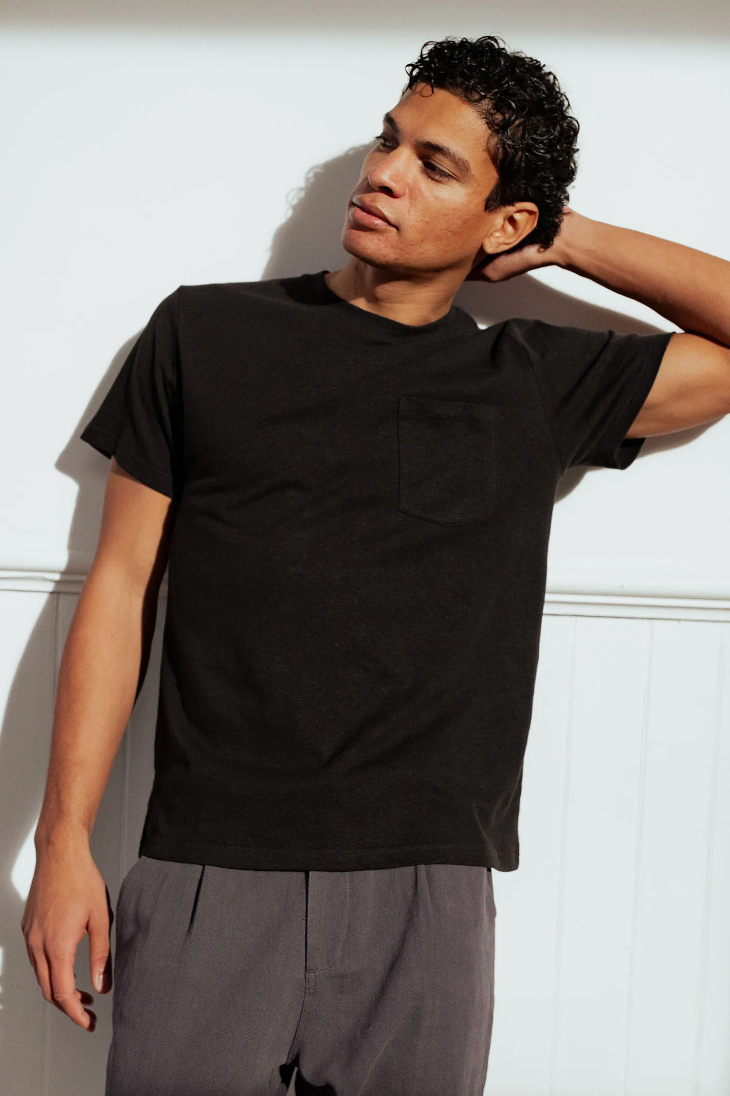 Organic Hemp Pocket Tee / Washed Black sold by Bridge & Burn product image thumbnail 2