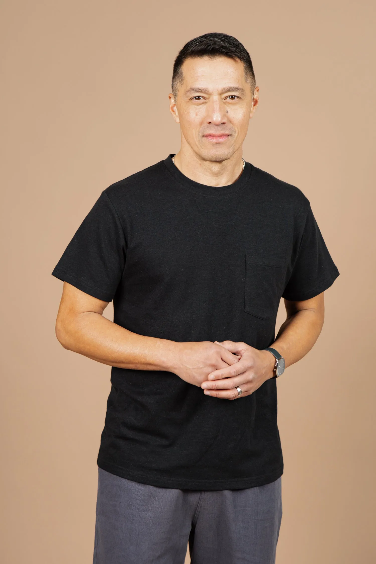 Organic Hemp Pocket Tee / Washed Black sold by Bridge & Burn product image thumbnail 4