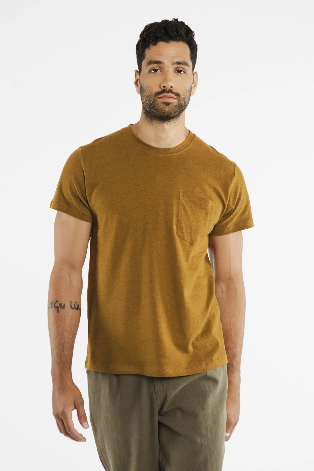 Organic Hemp Pocket Tee / Ochre sold by Bridge & Burn product image thumbnail 4