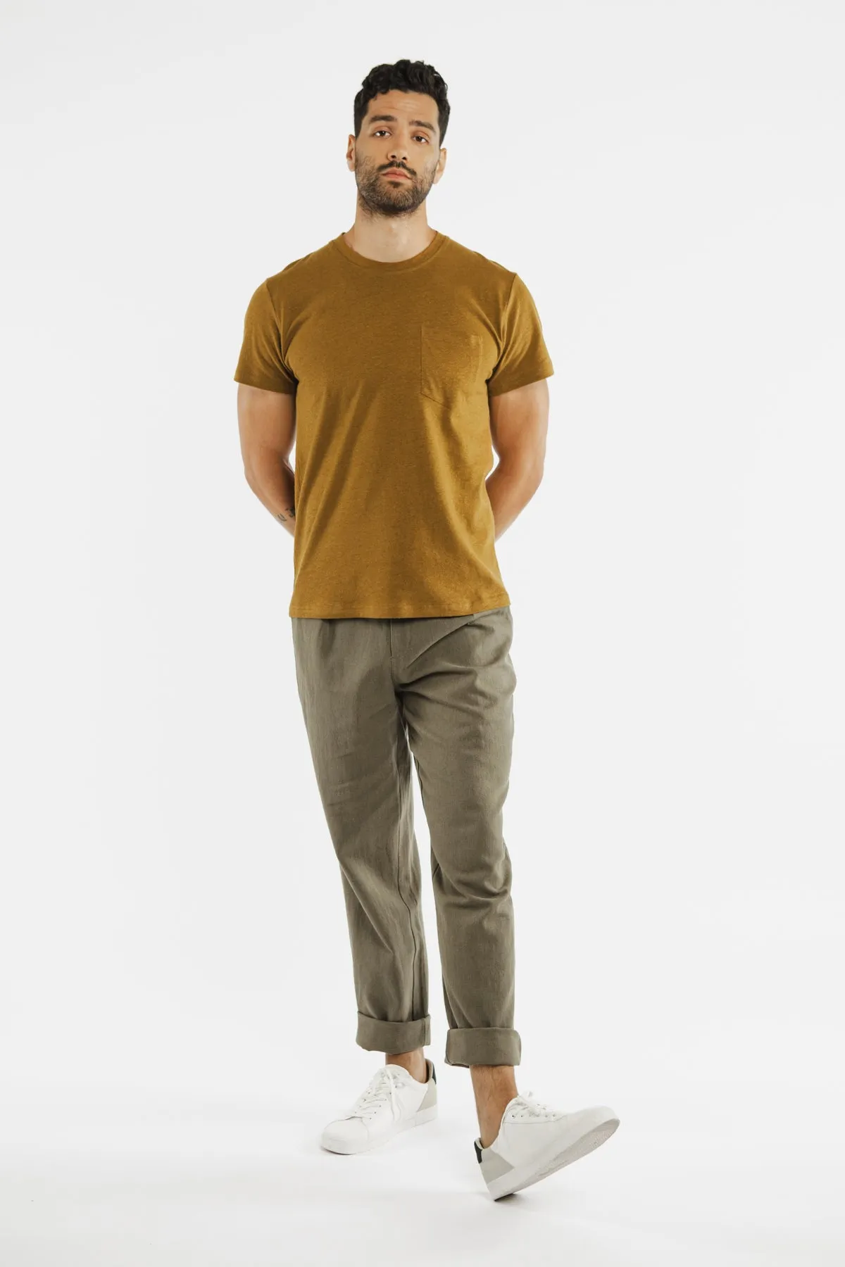 Organic Hemp Pocket Tee / Ochre sold by Bridge & Burn product image thumbnail 5