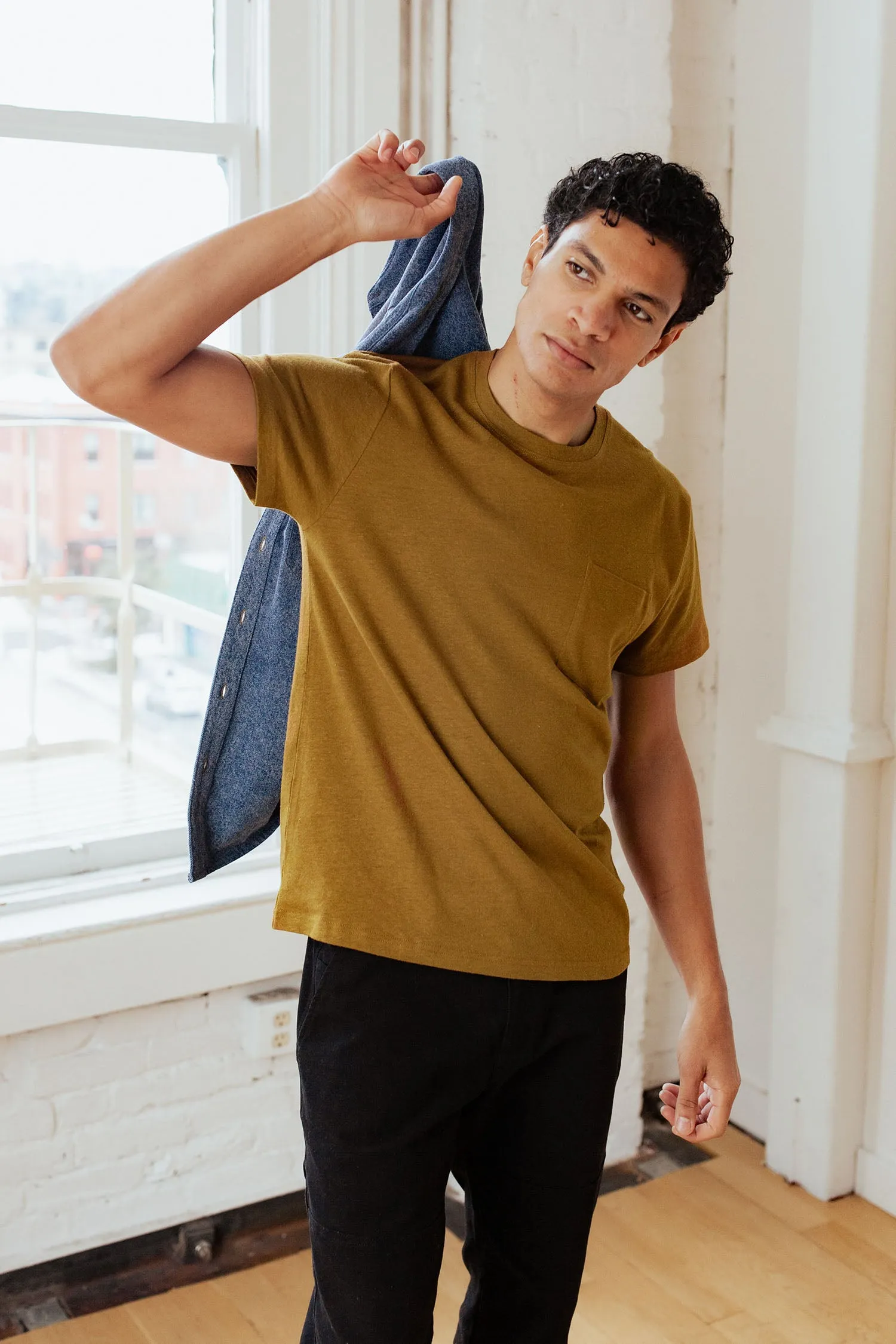 Organic Hemp Pocket Tee / Ochre sold by Bridge & Burn product image thumbnail 2