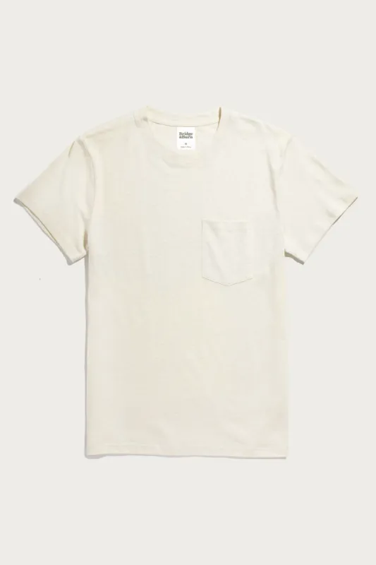 Organic Hemp Pocket Tee / Ivory sold by Bridge & Burn