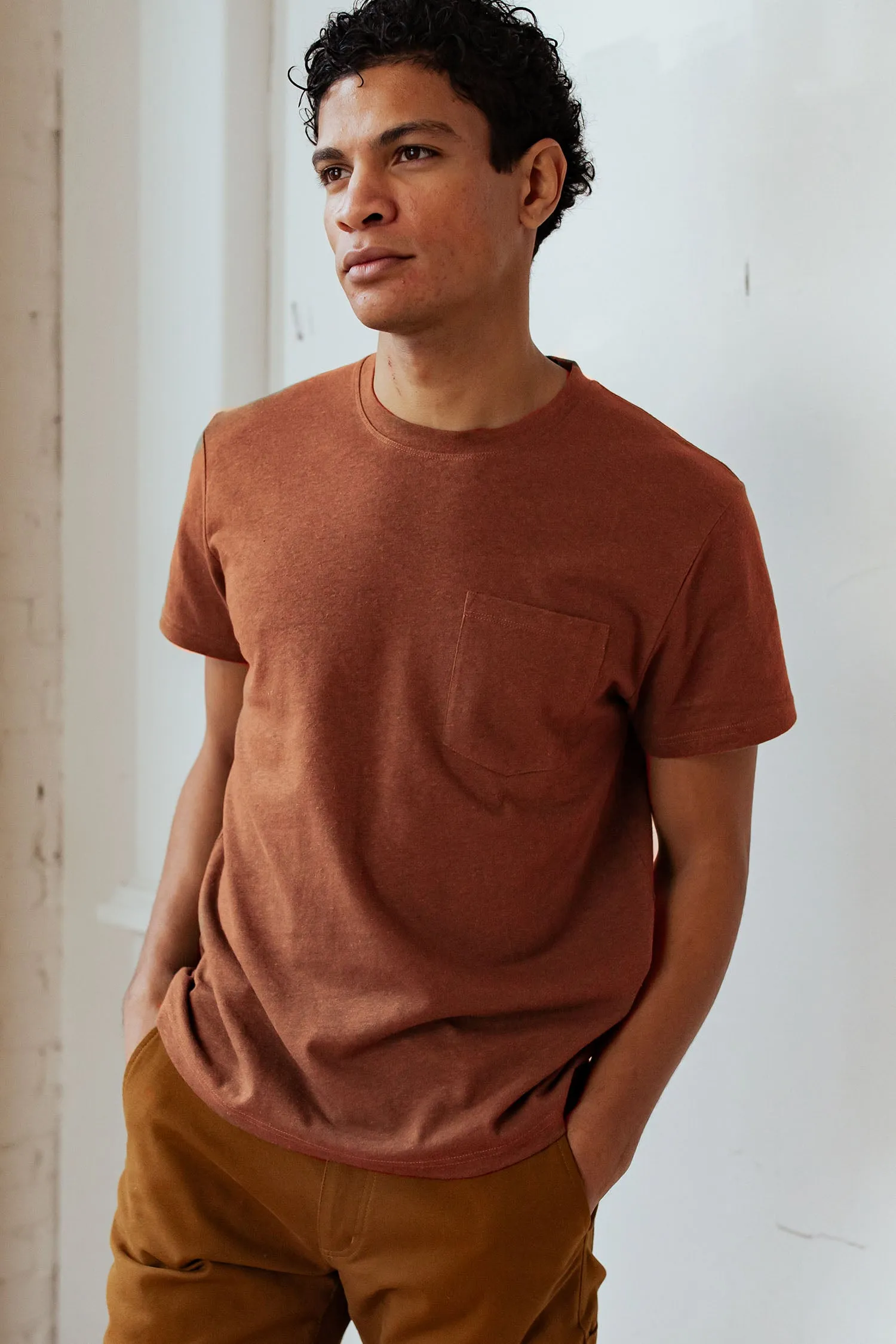 Organic Hemp Pocket Tee / Burnt Umber sold by Bridge & Burn product image thumbnail 2