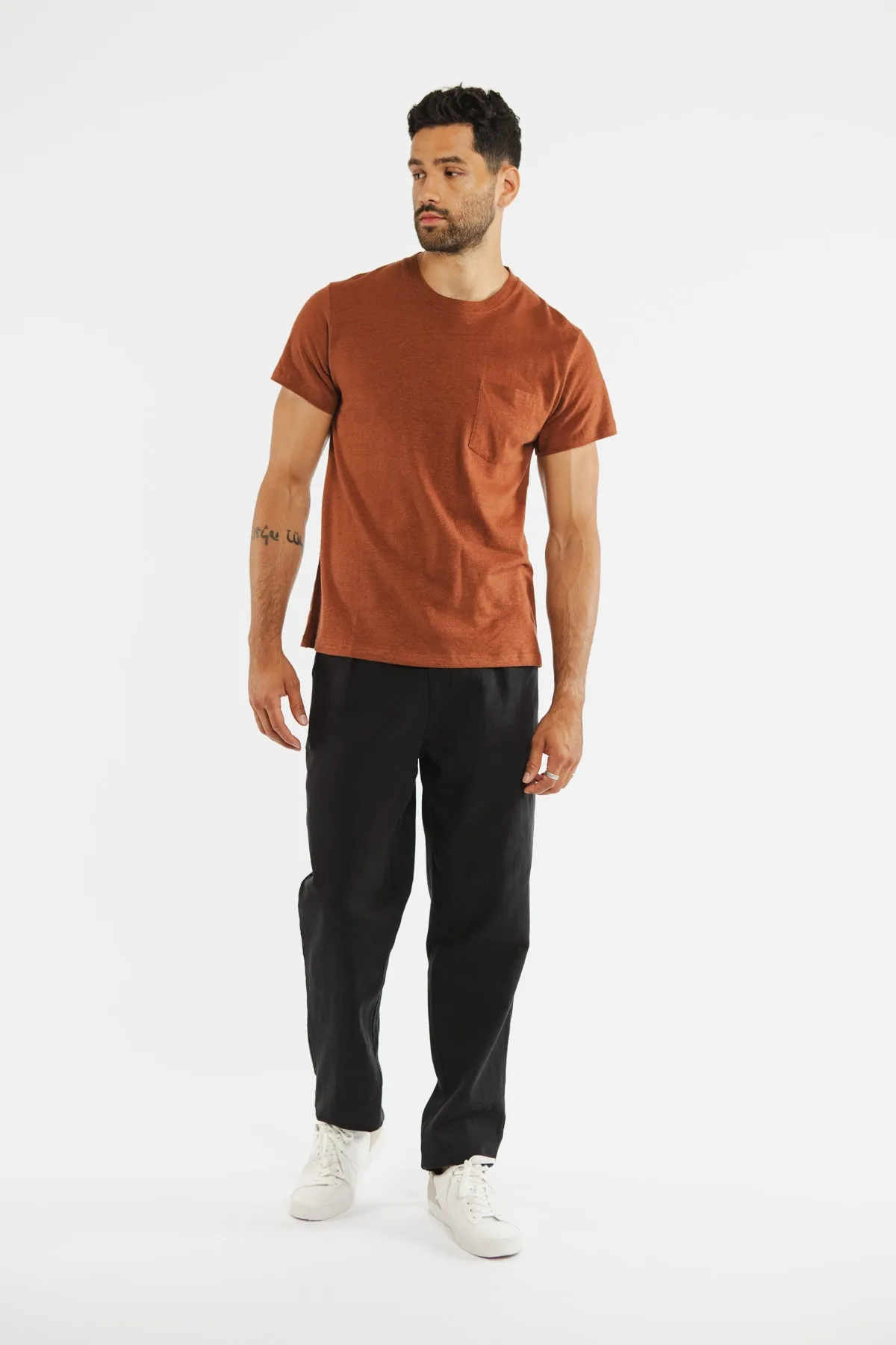 Organic Hemp Pocket Tee / Burnt Umber sold by Bridge & Burn product image thumbnail 5