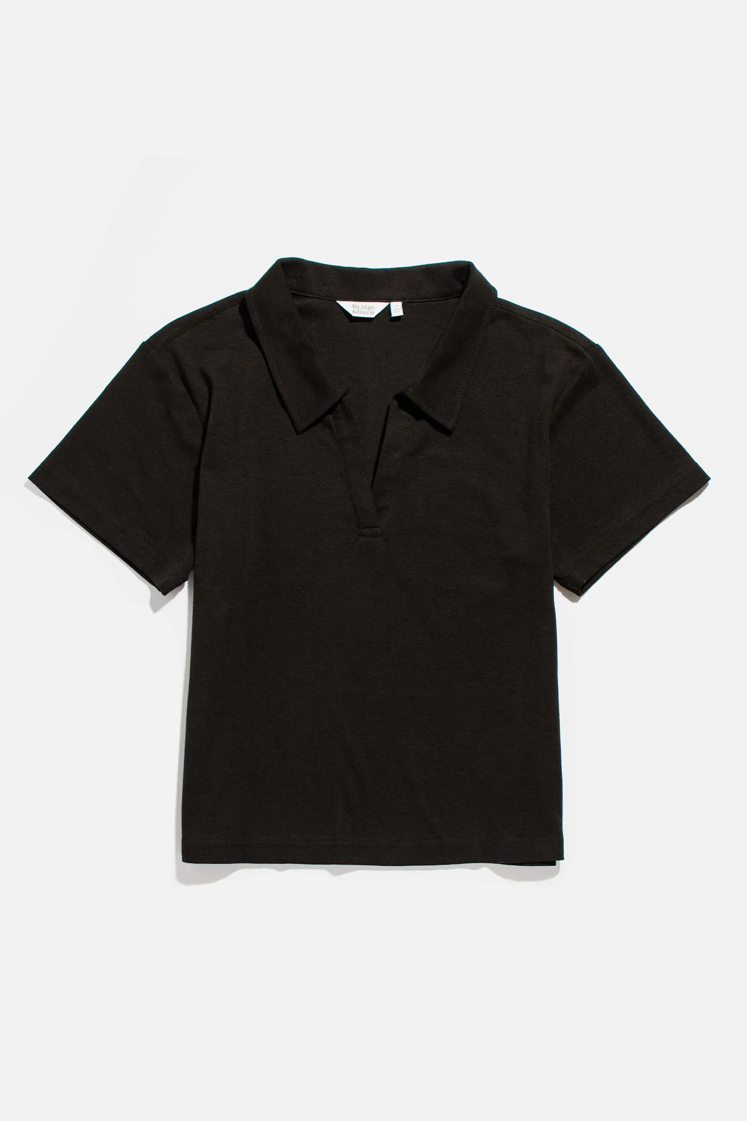 Avery Boxy Top / Black Jersey sold by Bridge & Burn