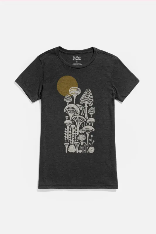 Women's Mycology Tee / Black sold by Bridge & Burn